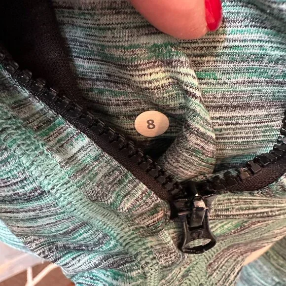 Lululemon Define Jacket Space Dye Camo Forage Teal Black Sz 8